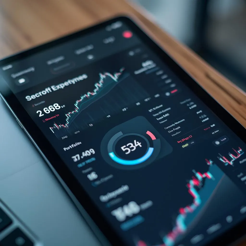 Interface utilisateur de la plateforme FinTech IA